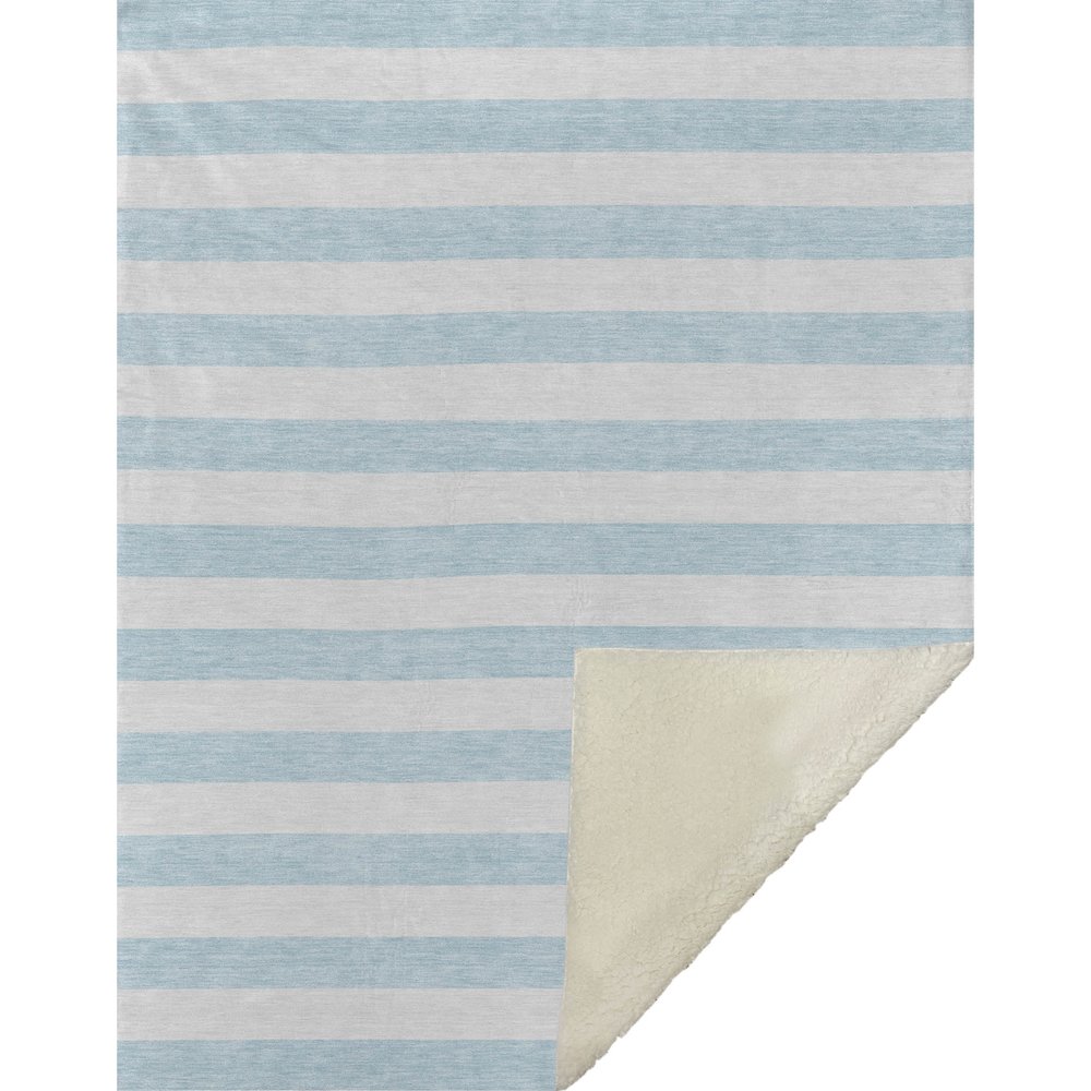 Premium Machine Washable ASB528 Sky 50" x 70" Sherpa Throw Blanket. Picture 1