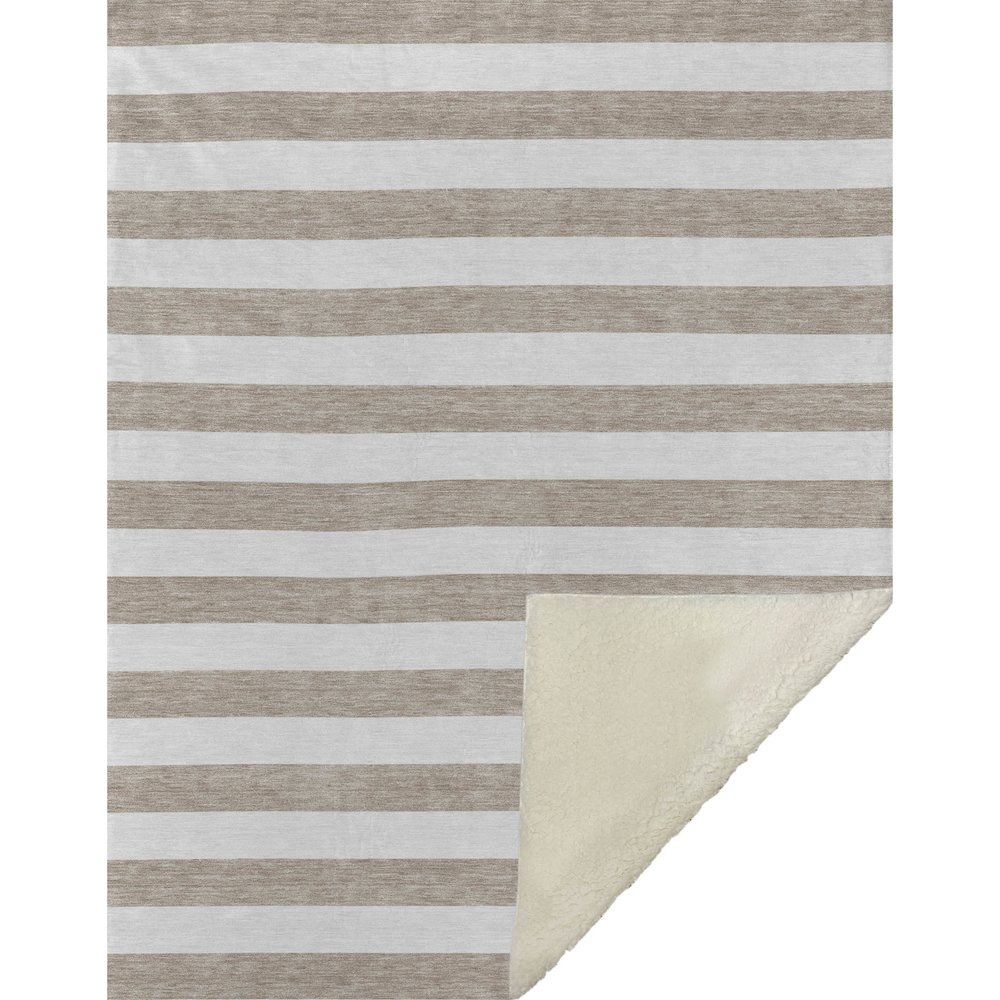 Premium Machine Washable ASB528 Taupe 50" x 70" Sherpa Throw Blanket. Picture 1