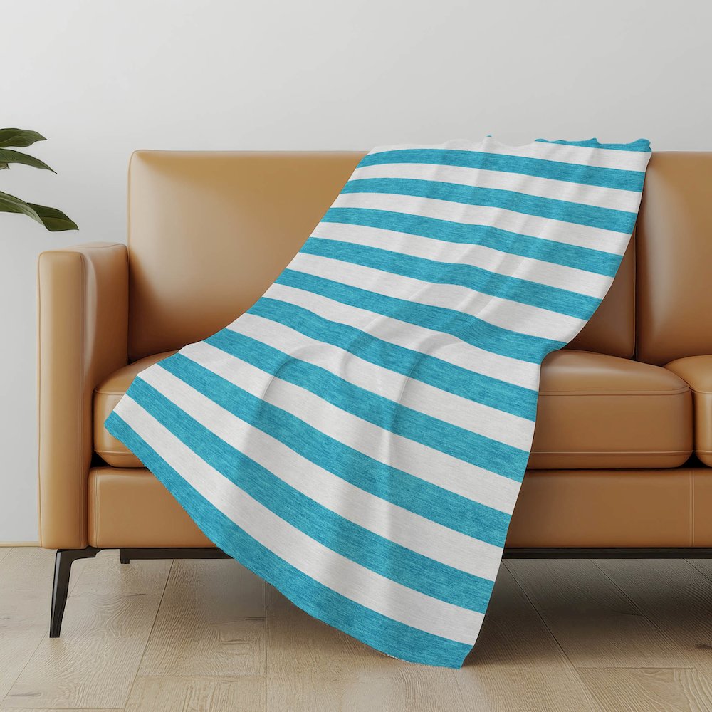 Premium Machine Washable ASB528 Teal 50" x 70" Sherpa Throw Blanket. Picture 5