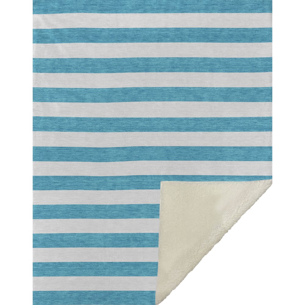 Premium Machine Washable ASB528 Teal 50" x 70" Sherpa Throw Blanket. Picture 1