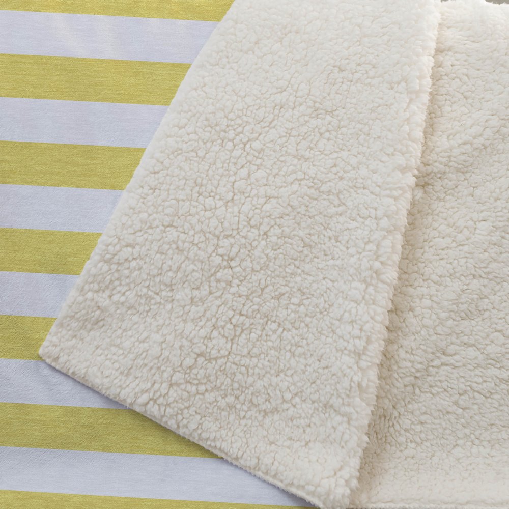 Premium Machine Washable ASB528 Yellow 50" x 70" Sherpa Throw Blanket. Picture 2