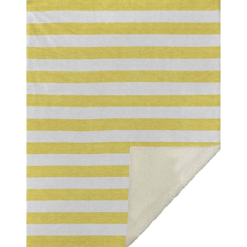 Premium Machine Washable ASB528 Yellow 50" x 70" Sherpa Throw Blanket. Picture 1
