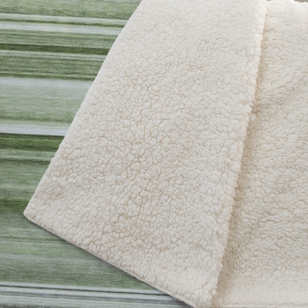 Premium Machine Washable ASB529 Aloe 50" x 70" Sherpa Throw Blanket. Picture 2