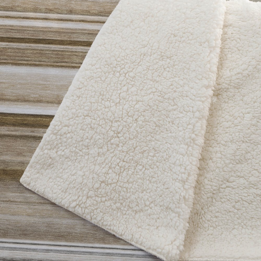 Premium Machine Washable ASB529 Chocolate 50" x 70" Sherpa Throw Blanket. Picture 2