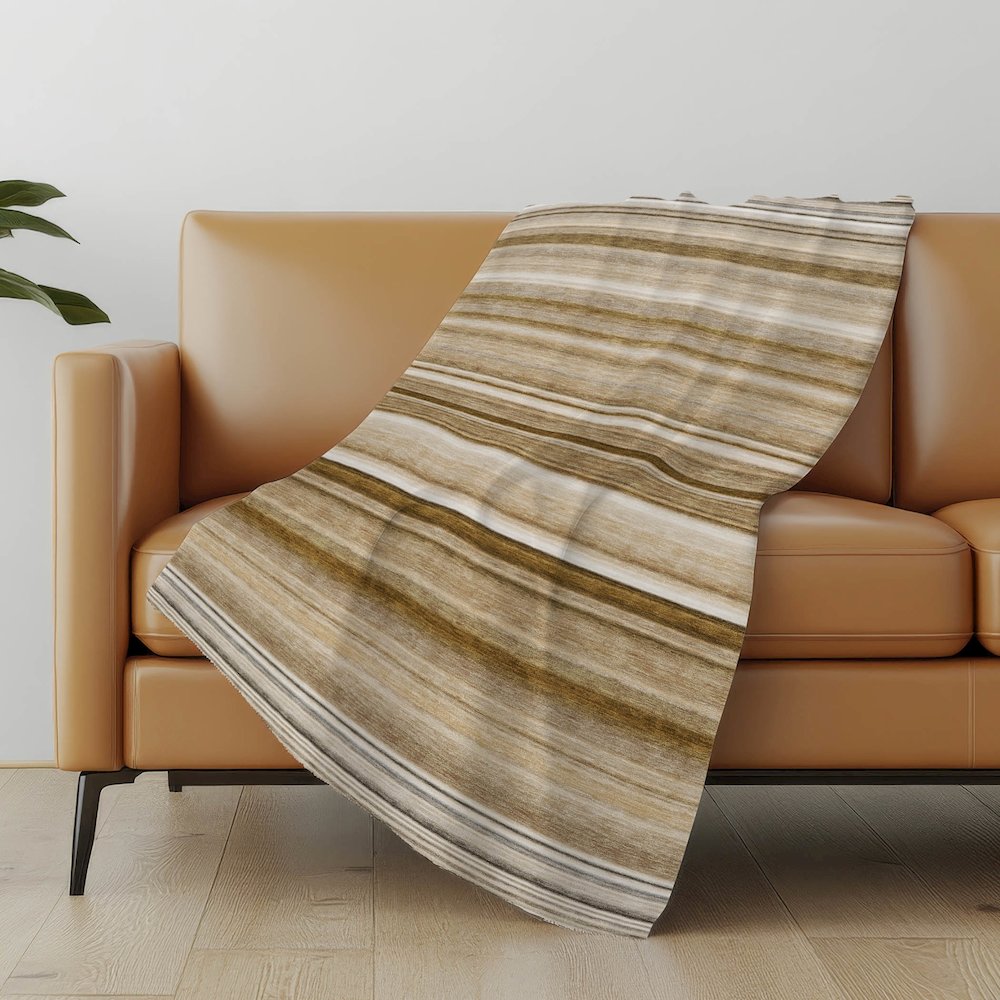 Premium Machine Washable ASB529 Chocolate 50" x 70" Sherpa Throw Blanket. Picture 5