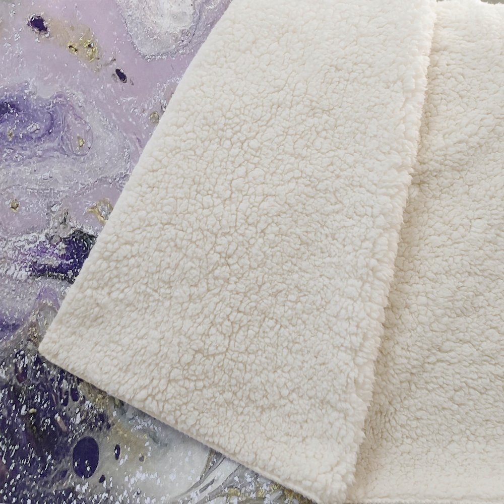 Premium Machine Washable ASB52 Amethyst 50" x 70" Sherpa Throw Blanket. Picture 2