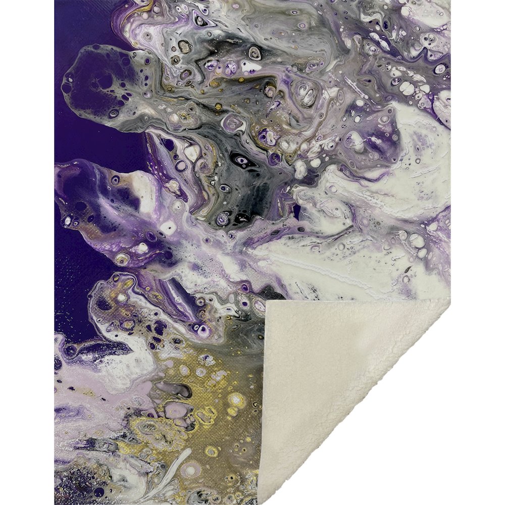 Premium Machine Washable ASB52 Amethyst 50" x 70" Sherpa Throw Blanket. Picture 1