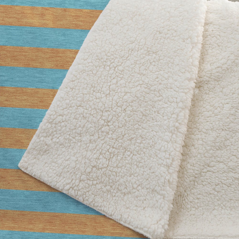 Premium Machine Washable ASB530 Aqua 50" x 70" Sherpa Throw Blanket. Picture 2