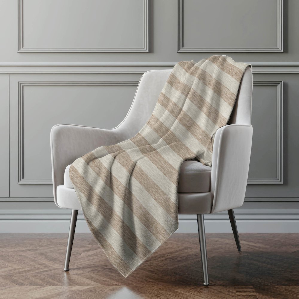 Premium Machine Washable ASB530 Beige 50" x 70" Sherpa Throw Blanket. Picture 4