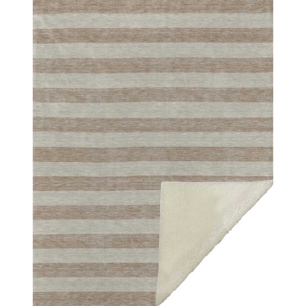 Premium Machine Washable ASB530 Beige 50" x 70" Sherpa Throw Blanket. Picture 1
