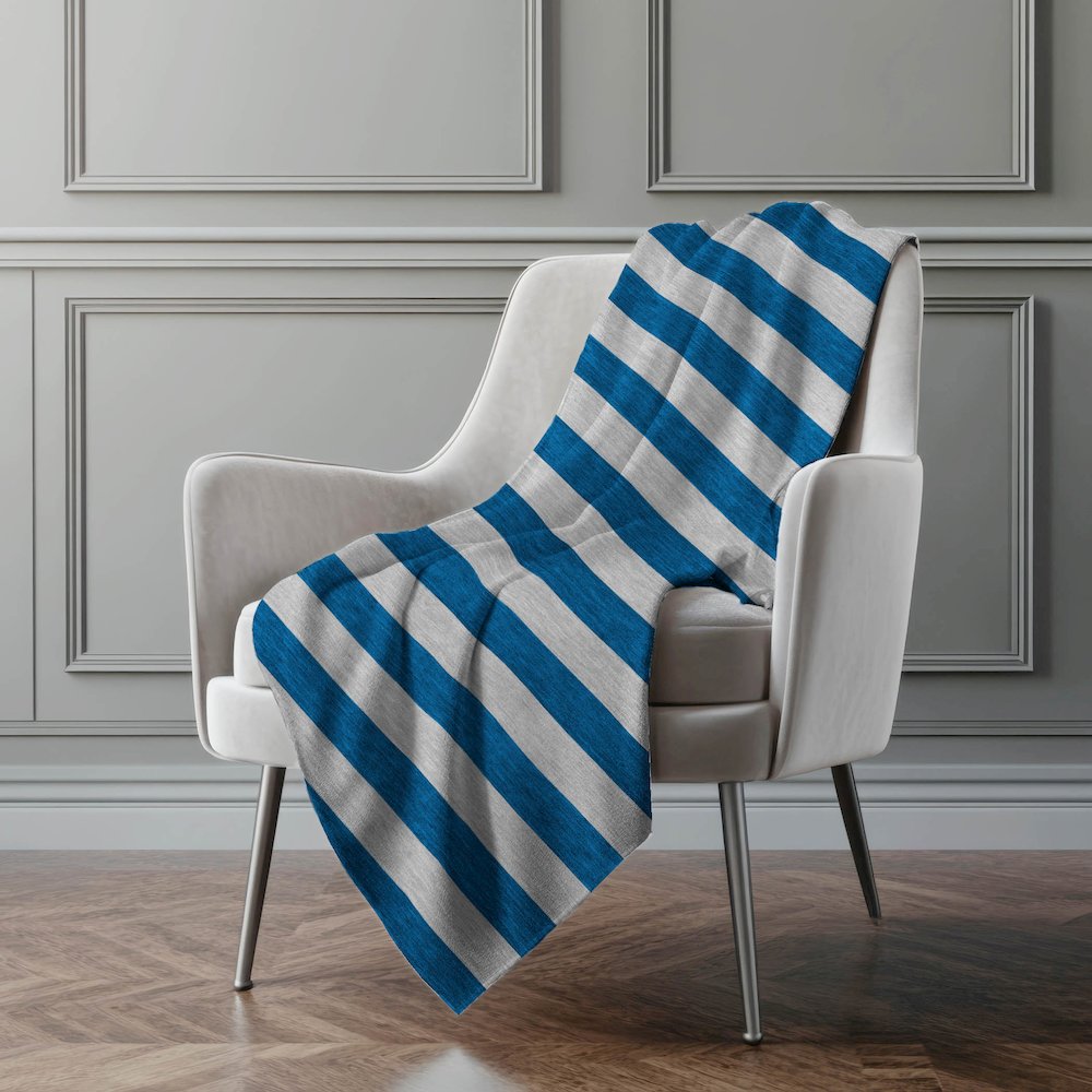 Premium Machine Washable ASB530 Blue 50" x 70" Sherpa Throw Blanket. Picture 4