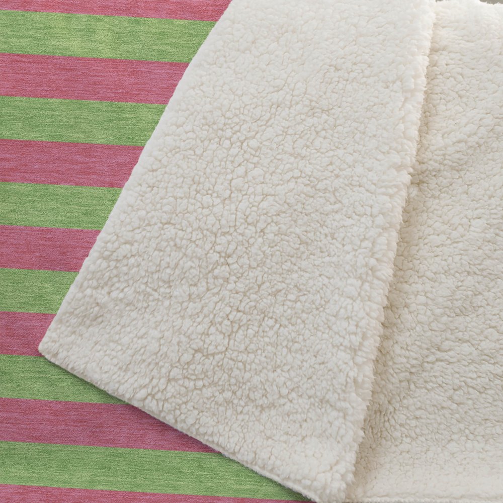 Premium Machine Washable ASB530 Blush 50" x 70" Sherpa Throw Blanket. Picture 2
