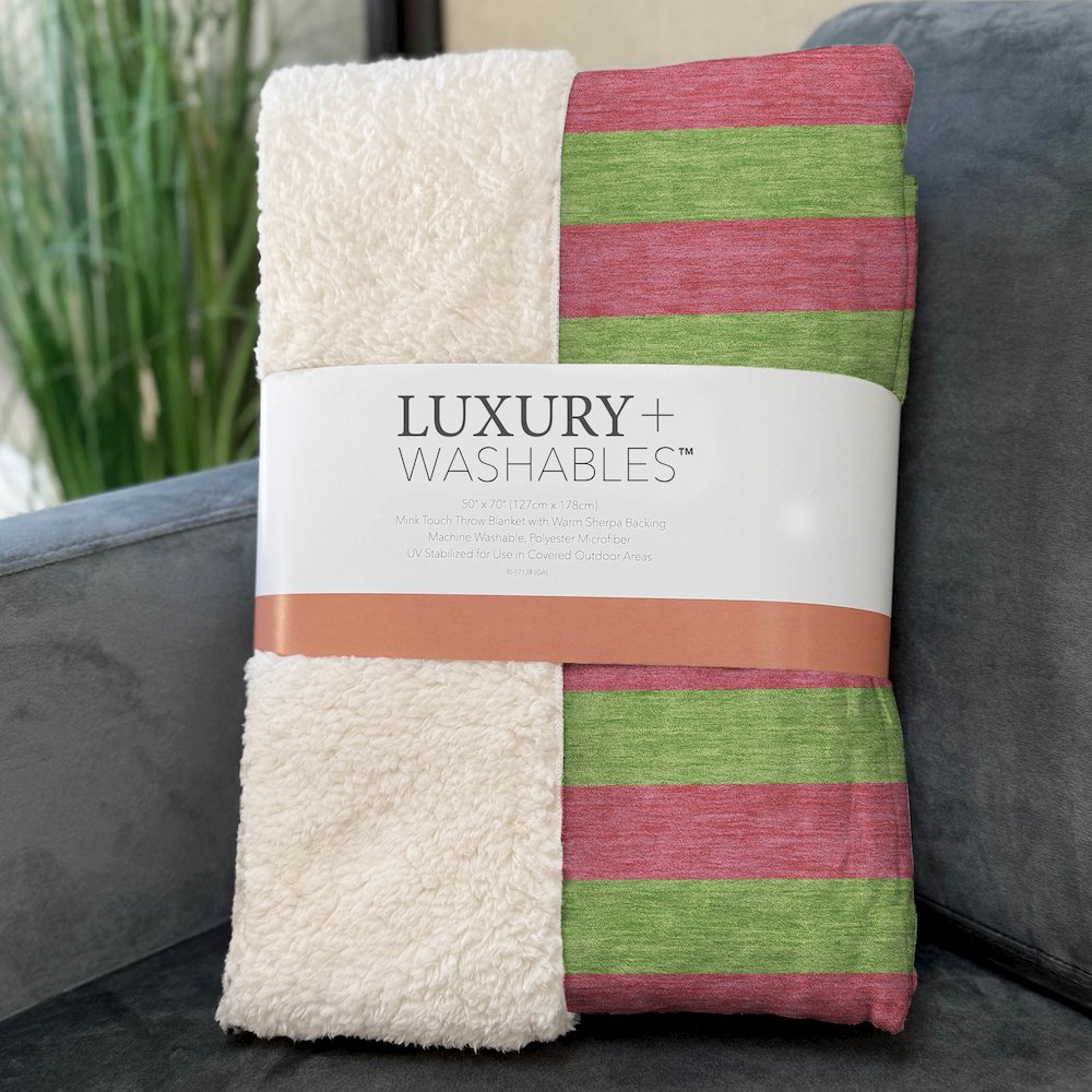 Premium Machine Washable ASB530 Blush 50" x 70" Sherpa Throw Blanket. Picture 3