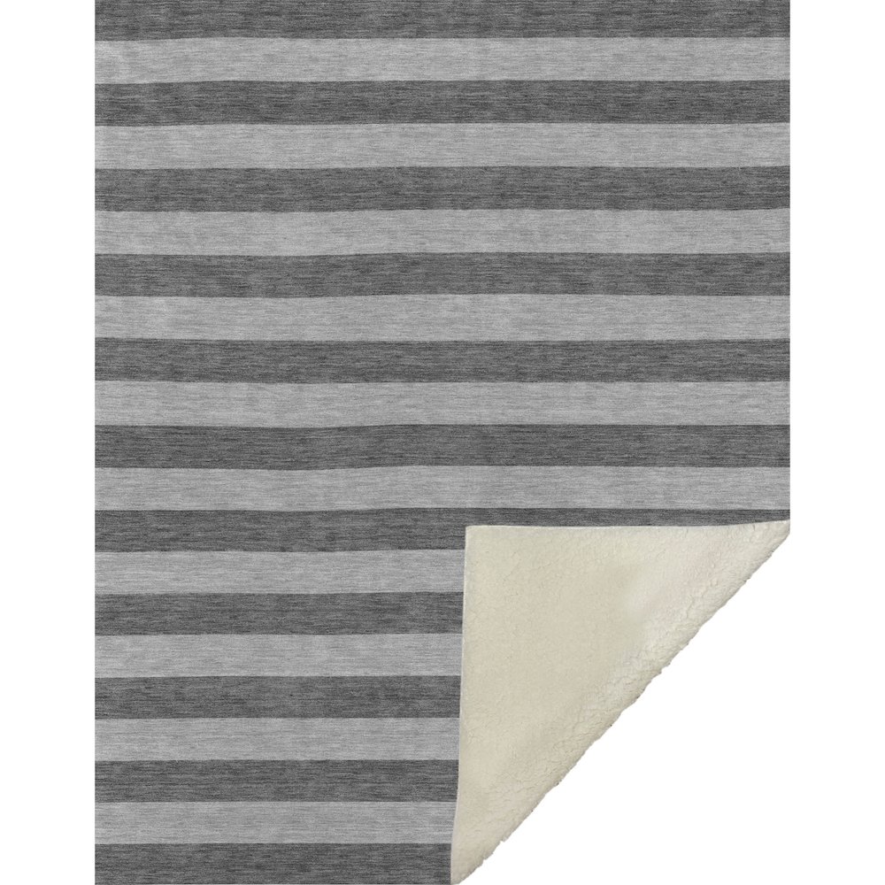 Premium Machine Washable ASB530 Granite 50" x 70" Sherpa Throw Blanket. Picture 1