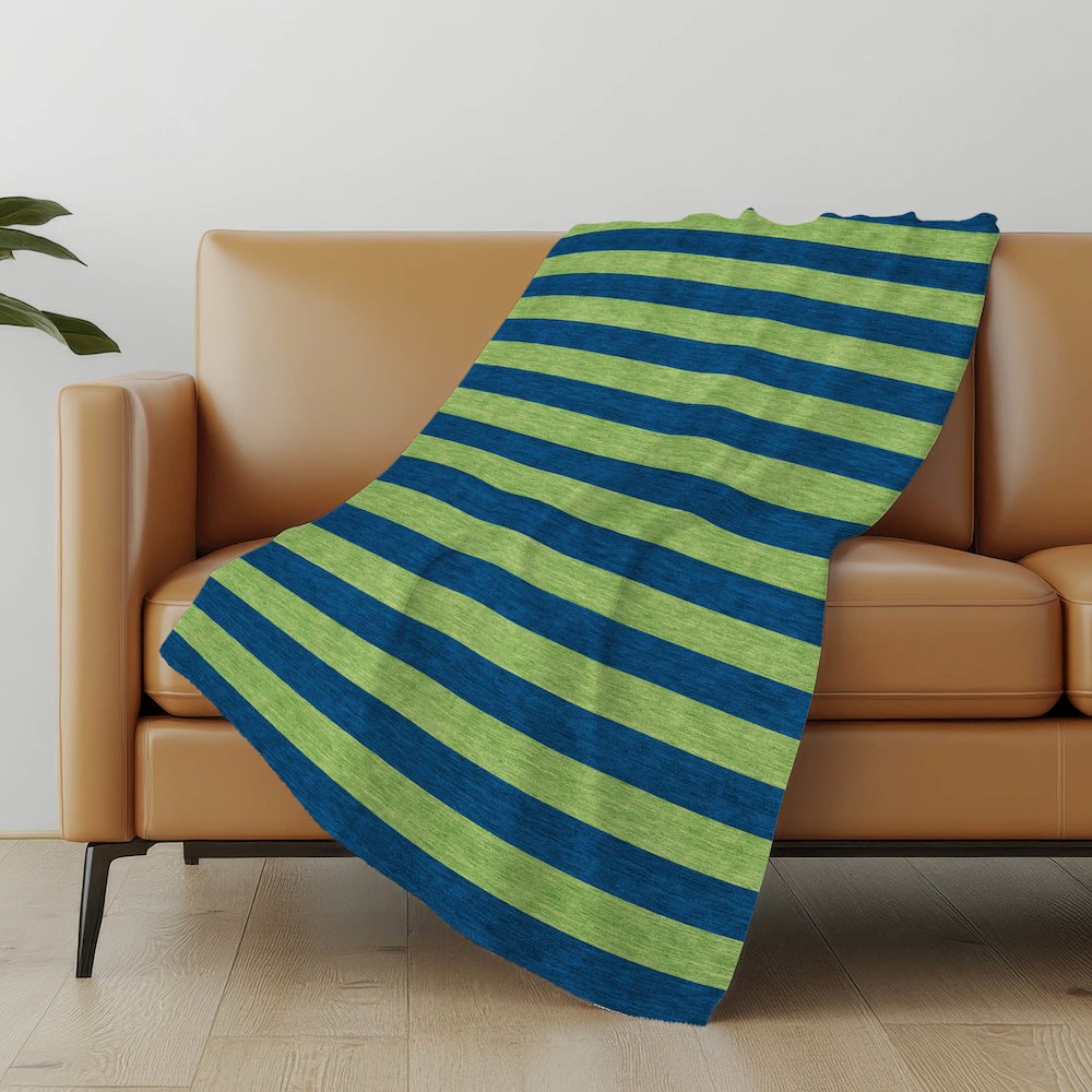 Premium Machine Washable ASB530 Navy 50" x 70" Sherpa Throw Blanket. Picture 5