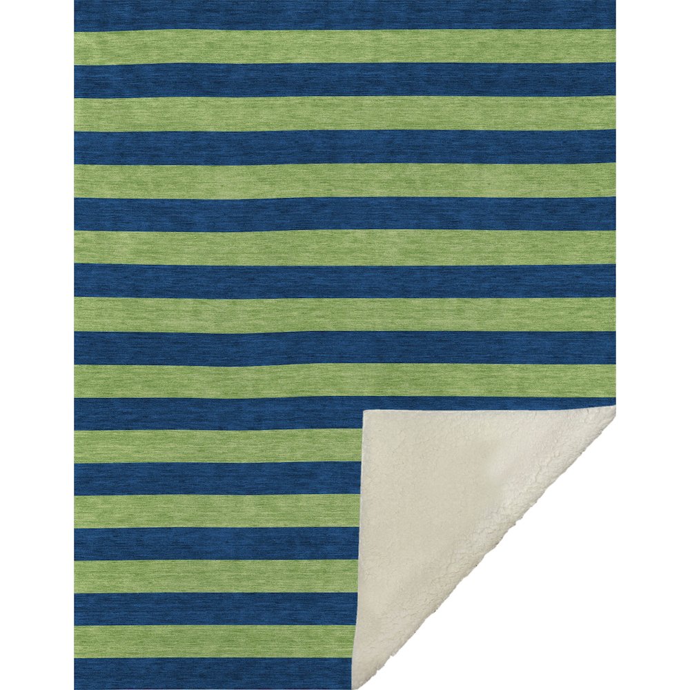 Premium Machine Washable ASB530 Navy 50" x 70" Sherpa Throw Blanket. Picture 1