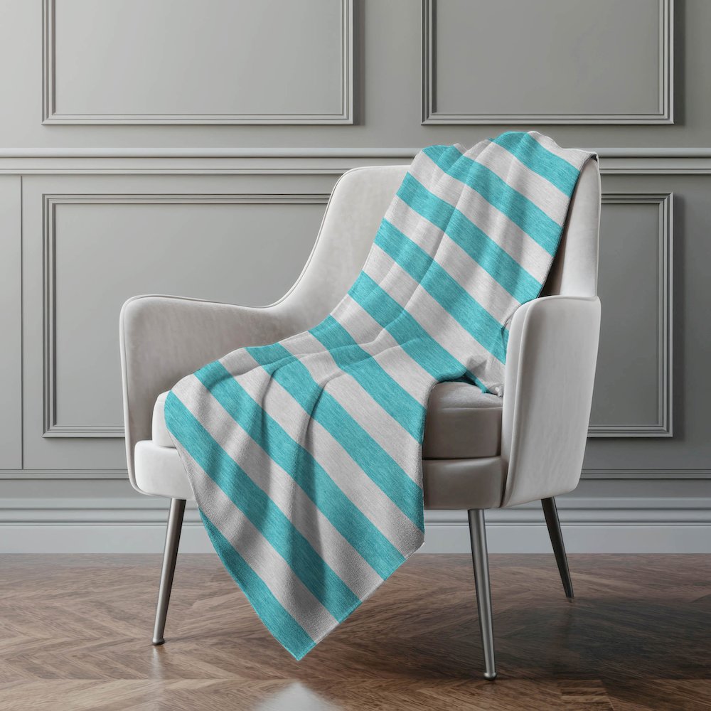 Premium Machine Washable ASB530 Turquoise 50" x 70" Sherpa Throw Blanket. Picture 4