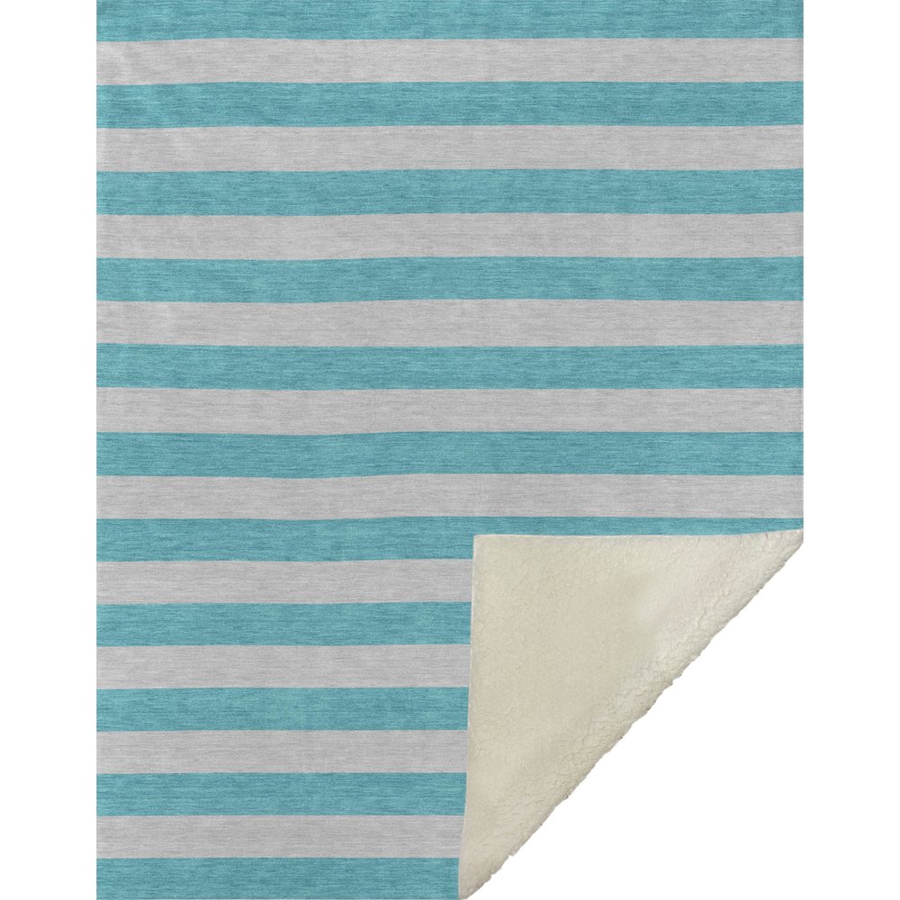 Premium Machine Washable ASB530 Turquoise 50" x 70" Sherpa Throw Blanket. Picture 1