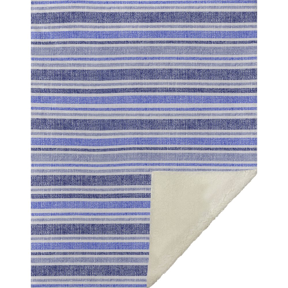Premium Machine Washable ASB531 Blue 50" x 70" Sherpa Throw Blanket. Picture 1