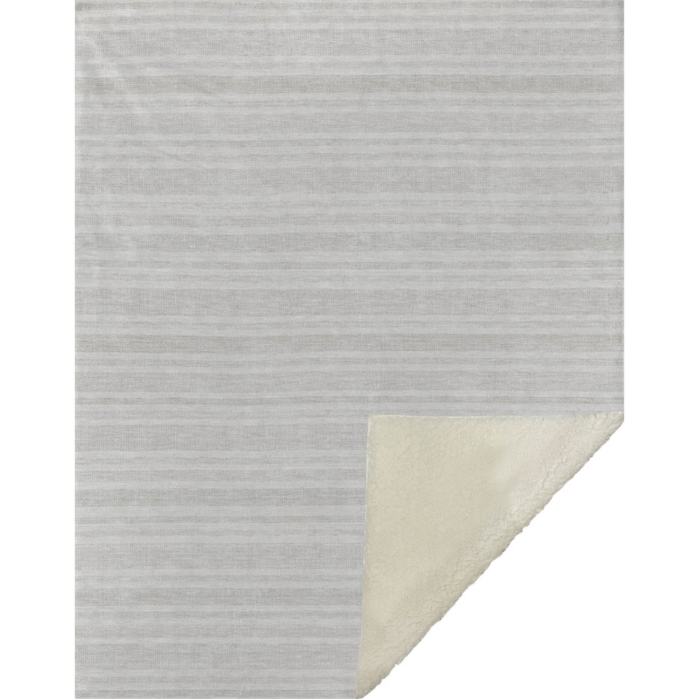 Premium Machine Washable ASB531 Ivory 50" x 70" Sherpa Throw Blanket. Picture 1