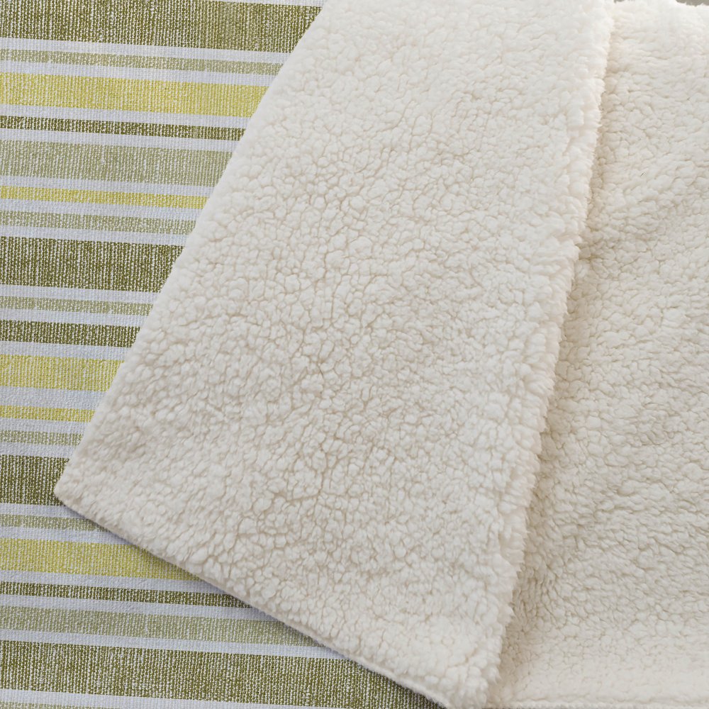 Premium Machine Washable ASB531 Khaki 50" x 70" Sherpa Throw Blanket. Picture 2