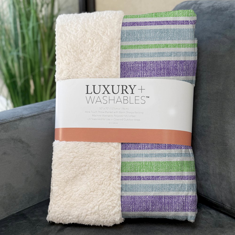Premium Machine Washable ASB531 Lime 50" x 70" Sherpa Throw Blanket. Picture 3