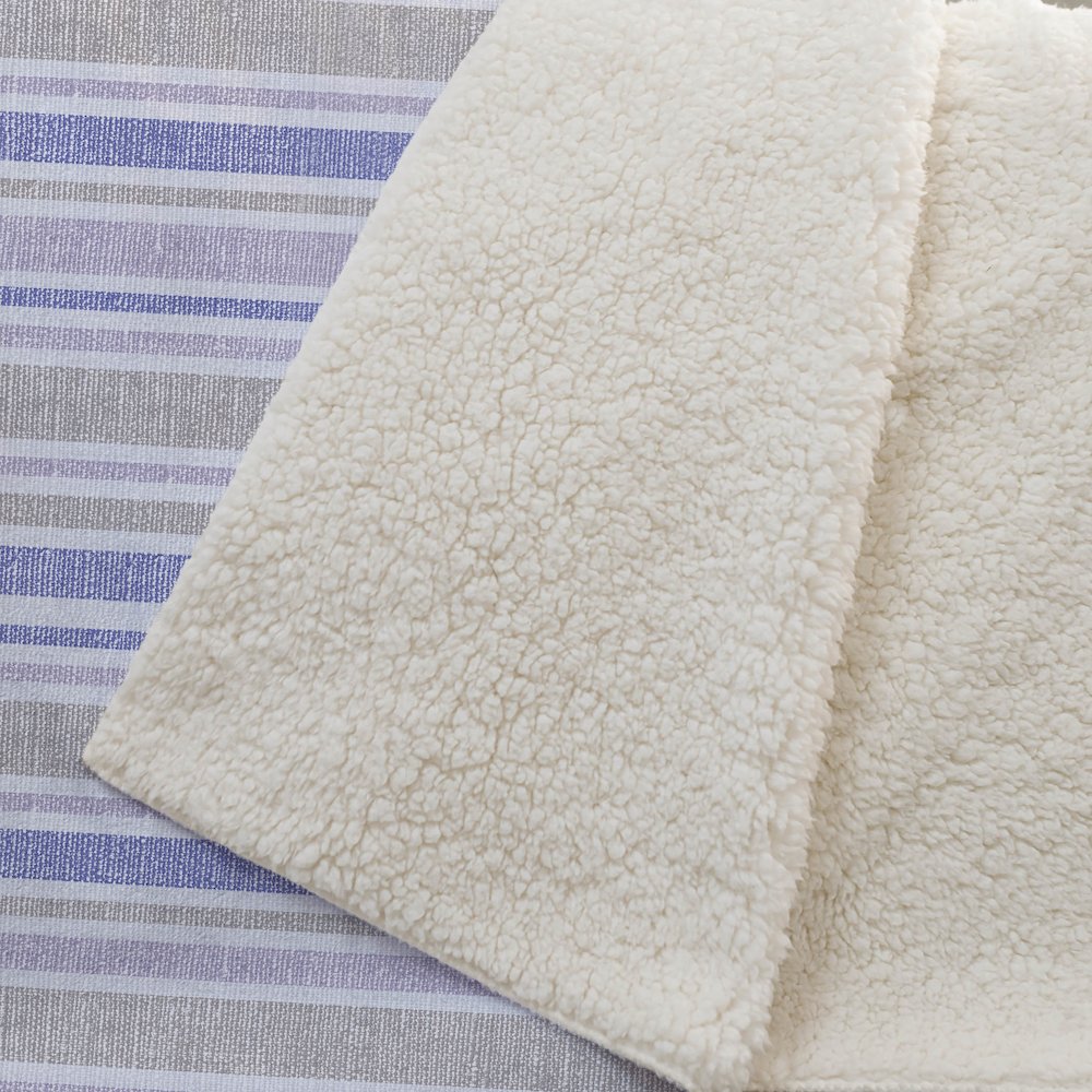 Premium Machine Washable ASB531 Navy 50" x 70" Sherpa Throw Blanket. Picture 2