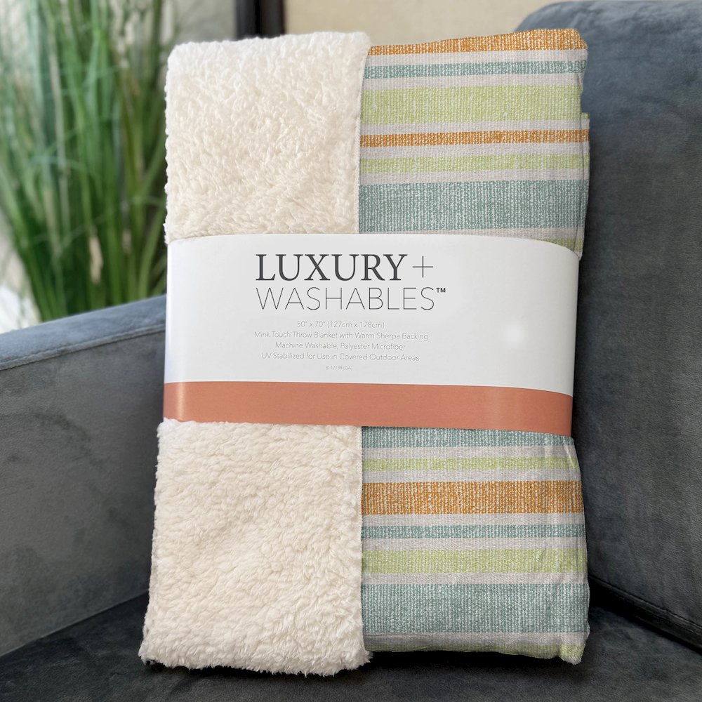 Premium Machine Washable ASB531 Orange 50" x 70" Sherpa Throw Blanket. Picture 3