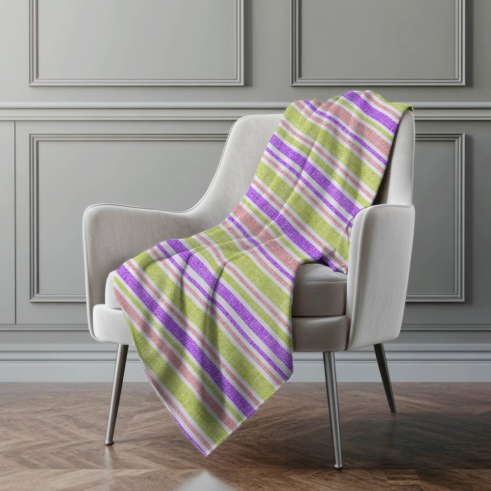 Premium Machine Washable ASB531 Purple 50" x 70" Sherpa Throw Blanket. Picture 4