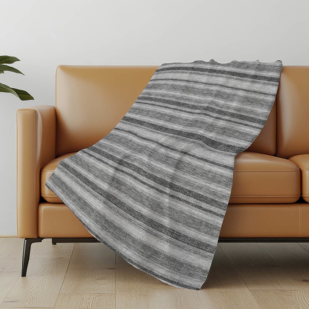 Premium Machine Washable ASB531 Silver 50" x 70" Sherpa Throw Blanket. Picture 5