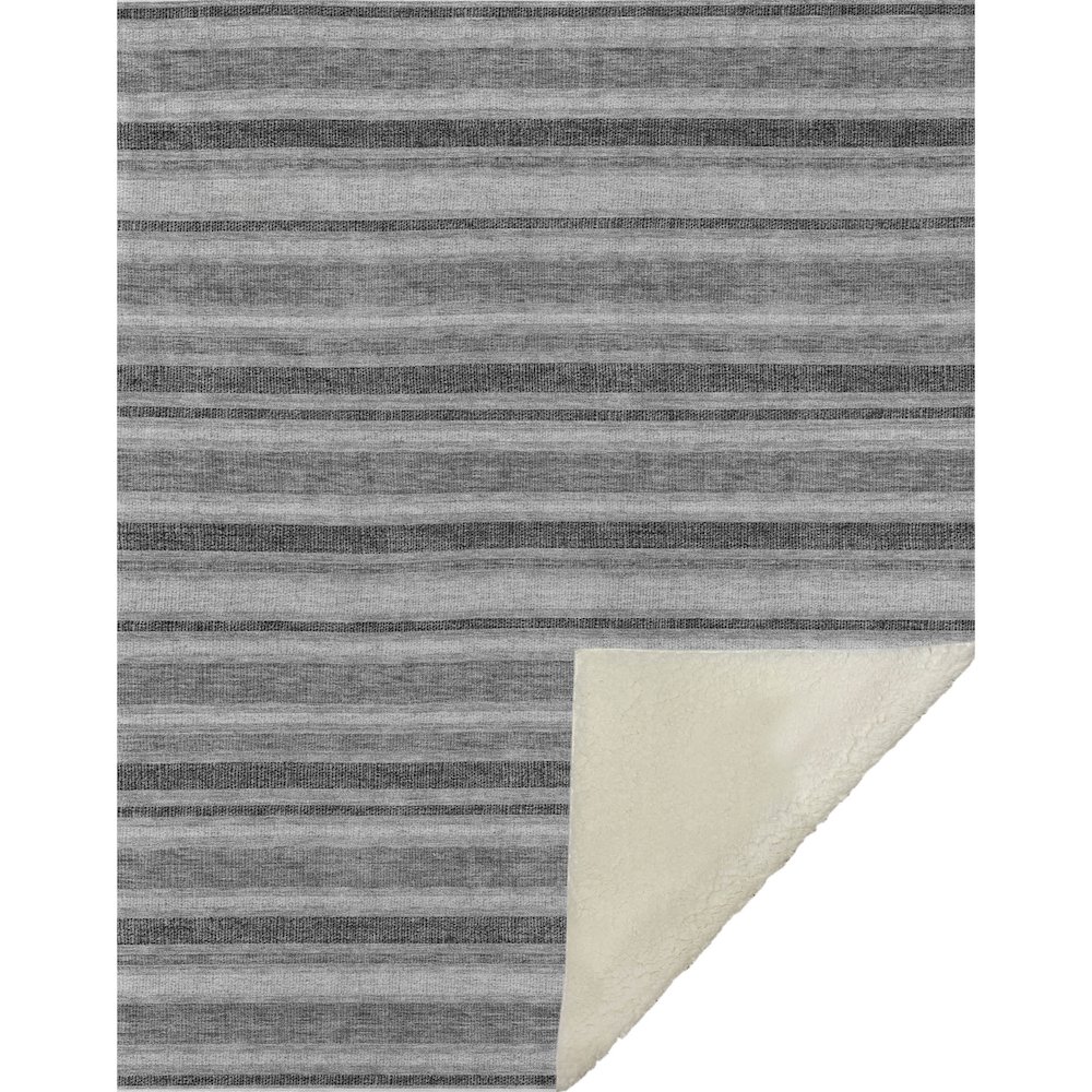 Premium Machine Washable ASB531 Silver 50" x 70" Sherpa Throw Blanket. Picture 1