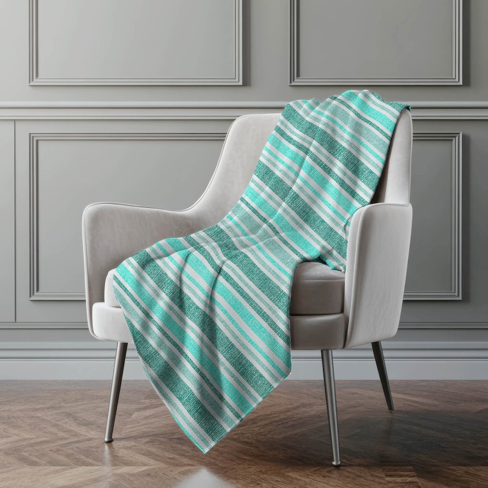 Premium Machine Washable ASB531 Turquoise 50" x 70" Sherpa Throw Blanket. Picture 4