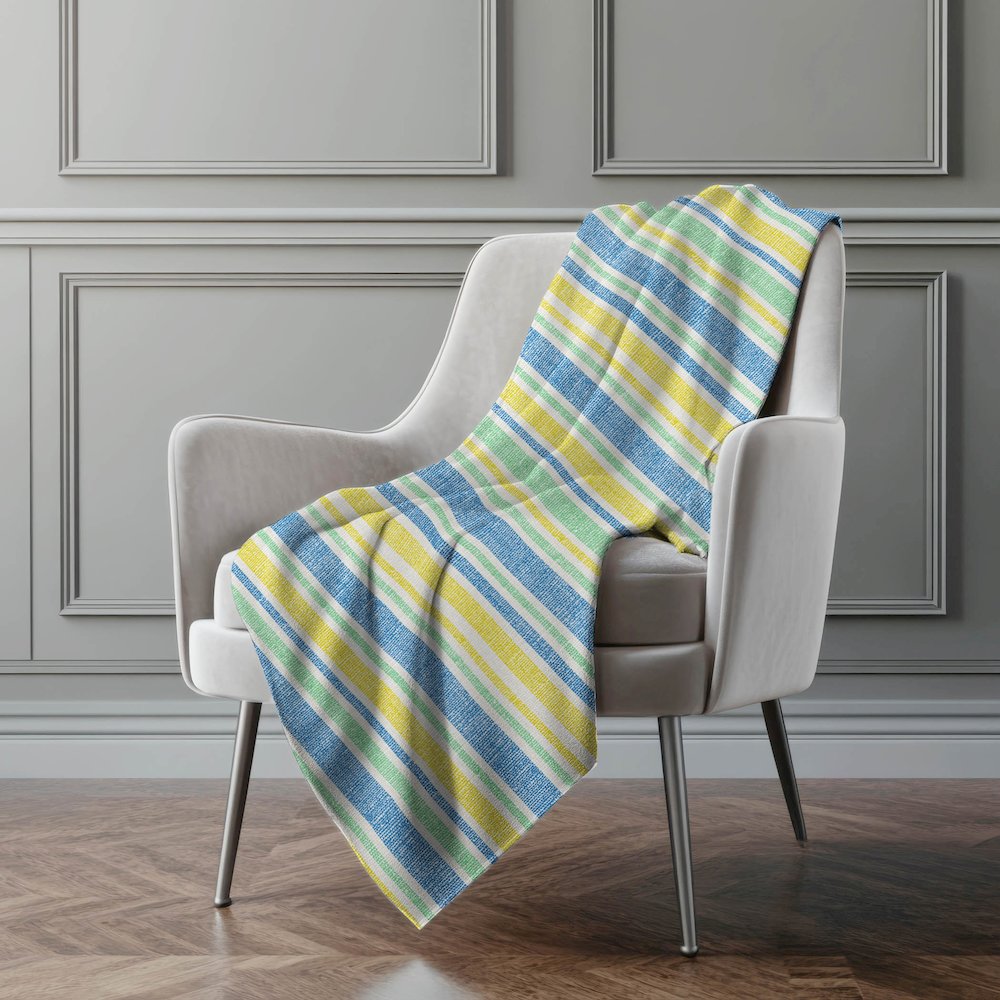 Premium Machine Washable ASB531 Yellow 50" x 70" Sherpa Throw Blanket. Picture 4