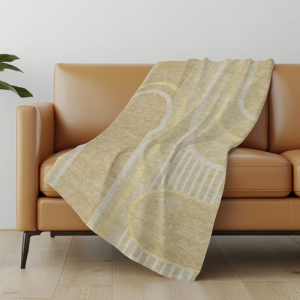 Premium Machine Washable ASB532 Beige 50" x 70" Sherpa Throw Blanket. Picture 5