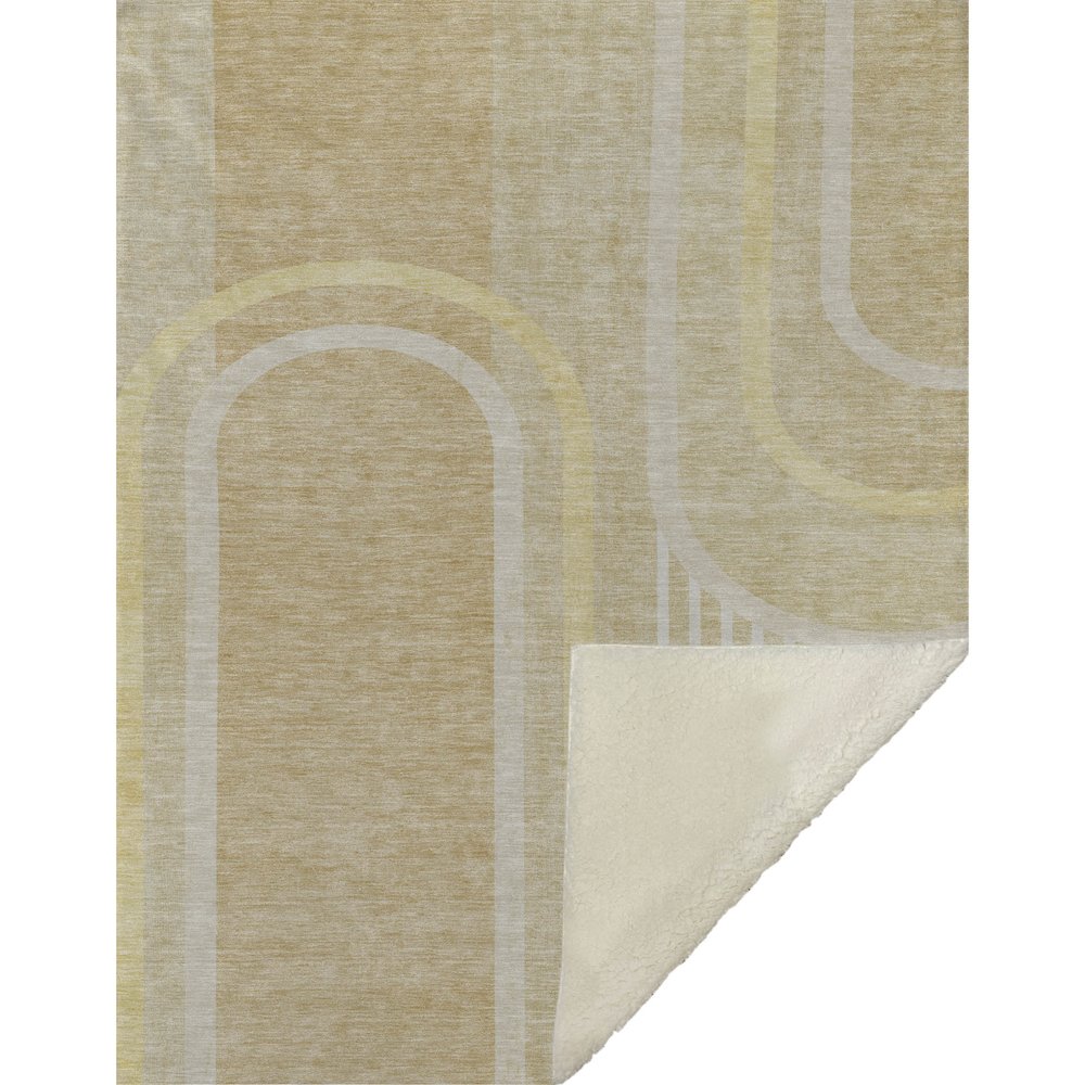 Premium Machine Washable ASB532 Beige 50" x 70" Sherpa Throw Blanket. Picture 1