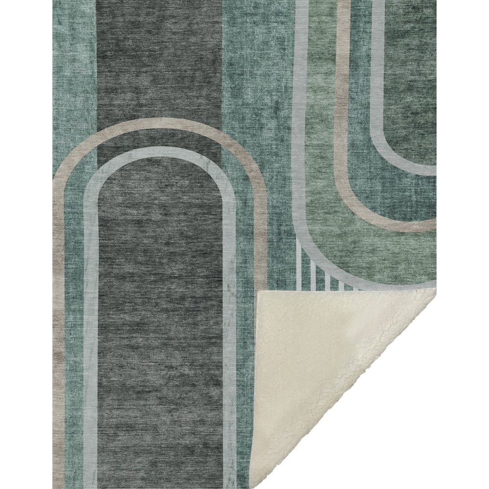 Premium Machine Washable ASB532 Emerald 50" x 70" Sherpa Throw Blanket. Picture 1