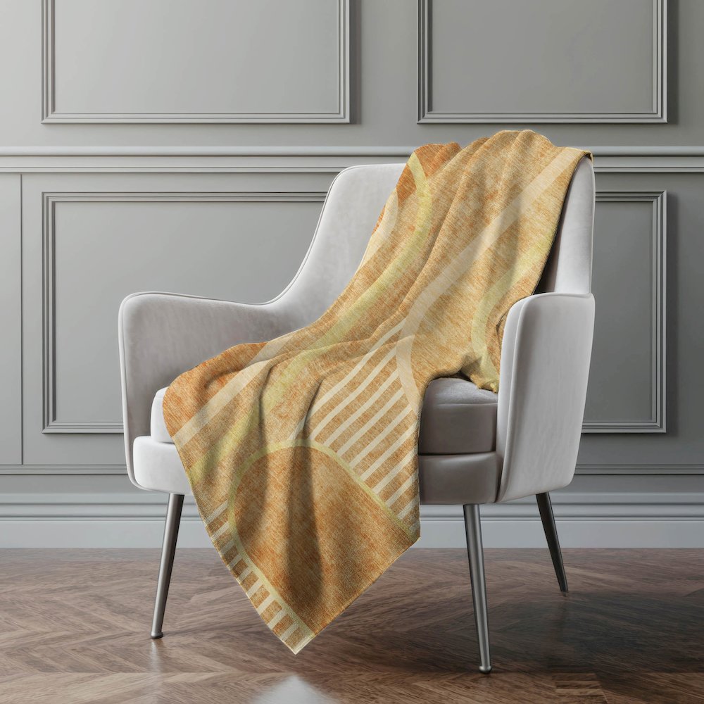 Premium Machine Washable ASB532 Terracotta 50" x 70" Sherpa Throw Blanket. Picture 4