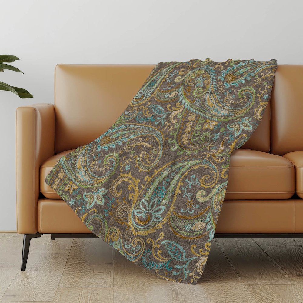 Premium Machine Washable ASB533 Chocolate 50" x 70" Sherpa Throw Blanket. Picture 5