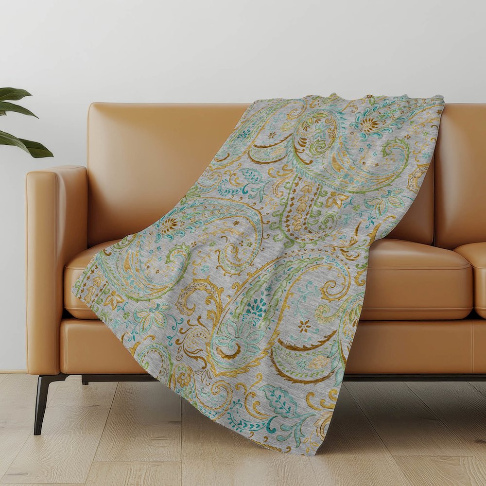 Premium Machine Washable ASB533 Gray 50" x 70" Sherpa Throw Blanket. Picture 5