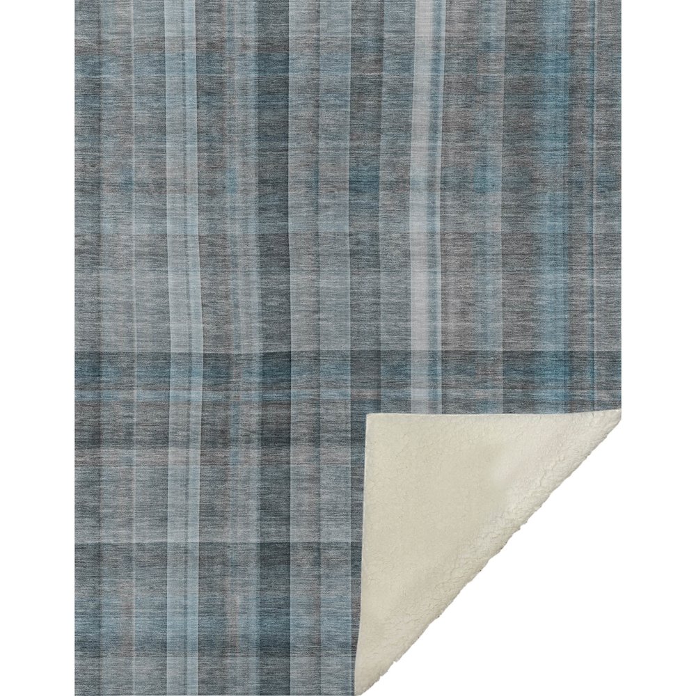 Premium Machine Washable ASB534 Teal 50" x 70" Sherpa Throw Blanket. Picture 1