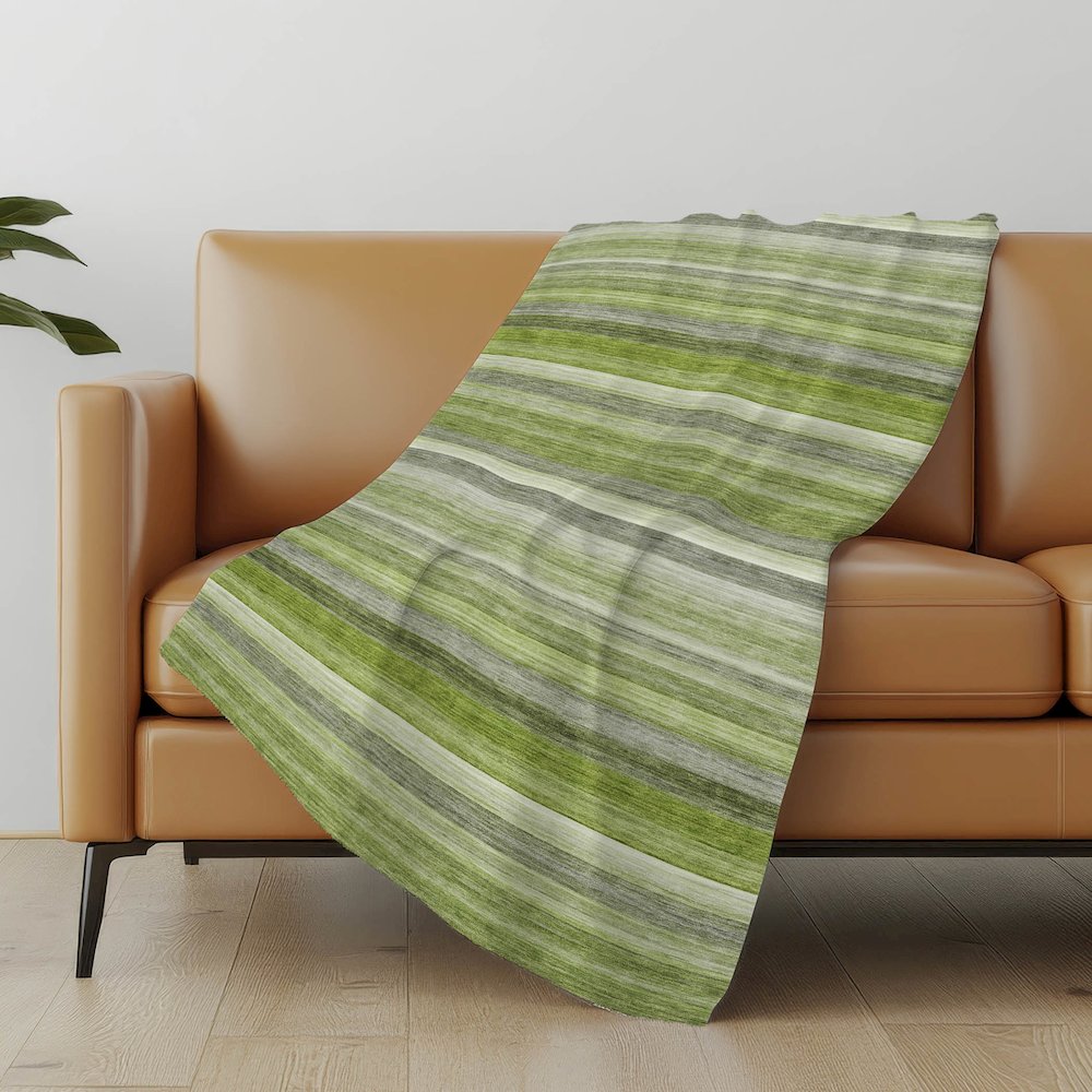 Premium Machine Washable ASB535 Fern 50" x 70" Sherpa Throw Blanket. Picture 5