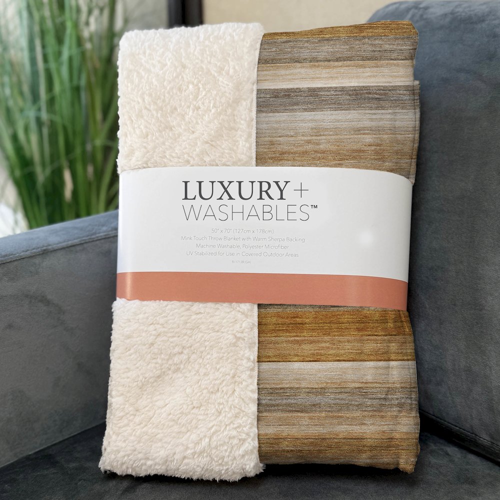 Premium Machine Washable ASB535 Paprika 50" x 70" Sherpa Throw Blanket. Picture 3