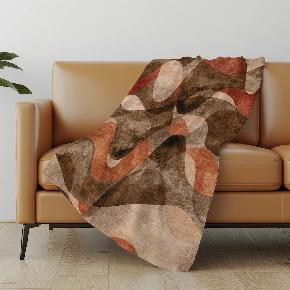 Premium Machine Washable ASB536 Chocolate 50" x 70" Sherpa Throw Blanket. Picture 5