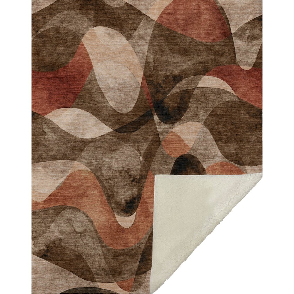 Premium Machine Washable ASB536 Chocolate 50" x 70" Sherpa Throw Blanket. Picture 1