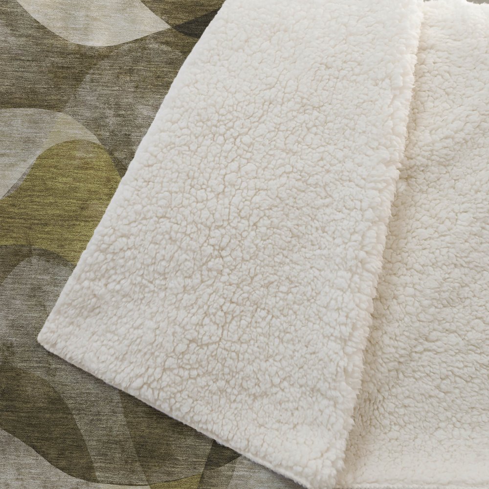 Premium Machine Washable ASB536 Coffee 50" x 70" Sherpa Throw Blanket. Picture 2