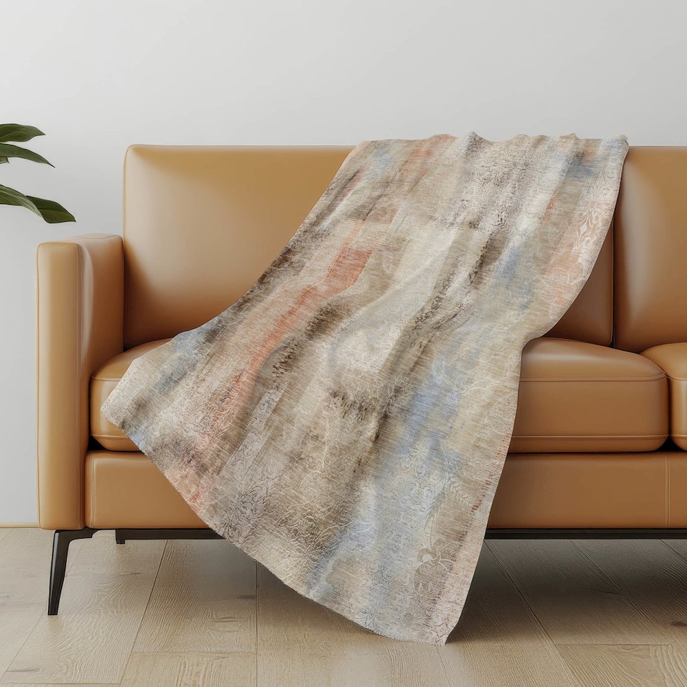 Premium Machine Washable ASB537 Beige 50" x 70" Sherpa Throw Blanket. Picture 5