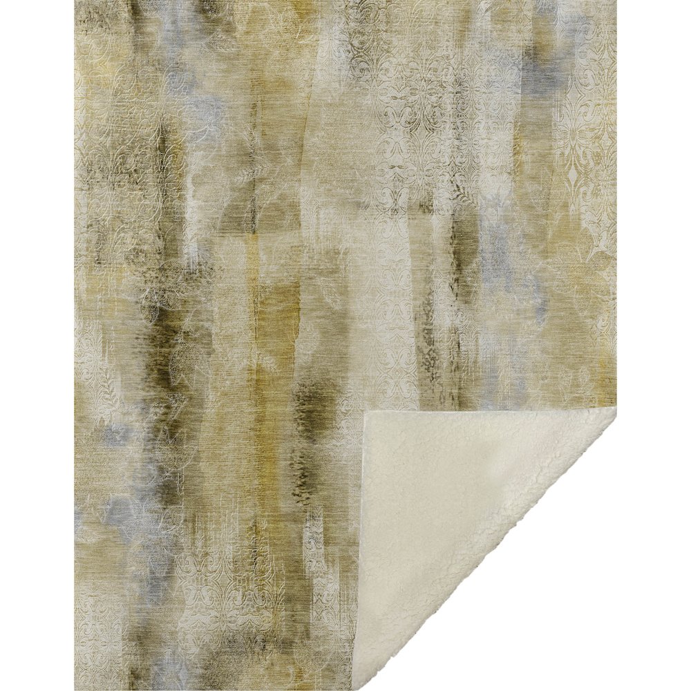Premium Machine Washable ASB537 Taupe 50" x 70" Sherpa Throw Blanket. Picture 1