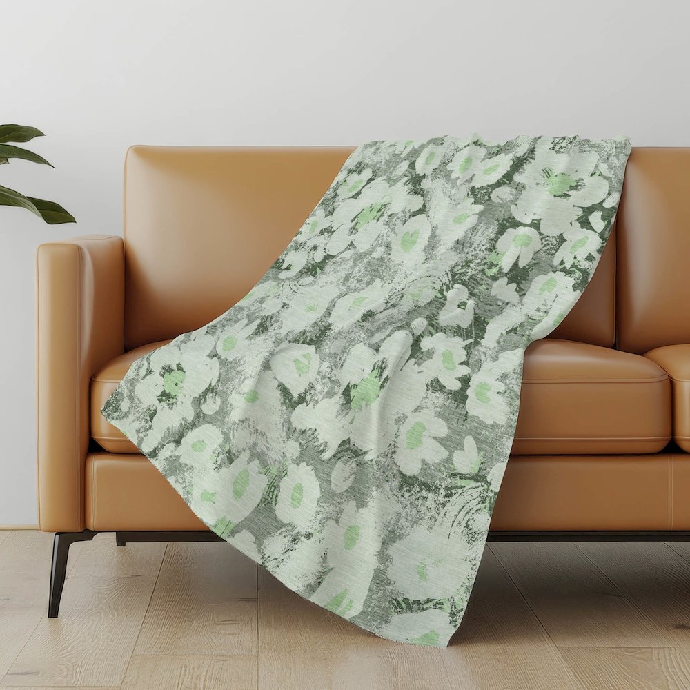 Premium Machine Washable ASB538 Aloe 50" x 70" Sherpa Throw Blanket. Picture 5