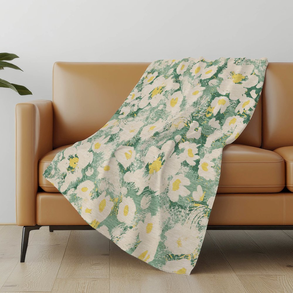 Premium Machine Washable ASB538 Green 50" x 70" Sherpa Throw Blanket. Picture 5