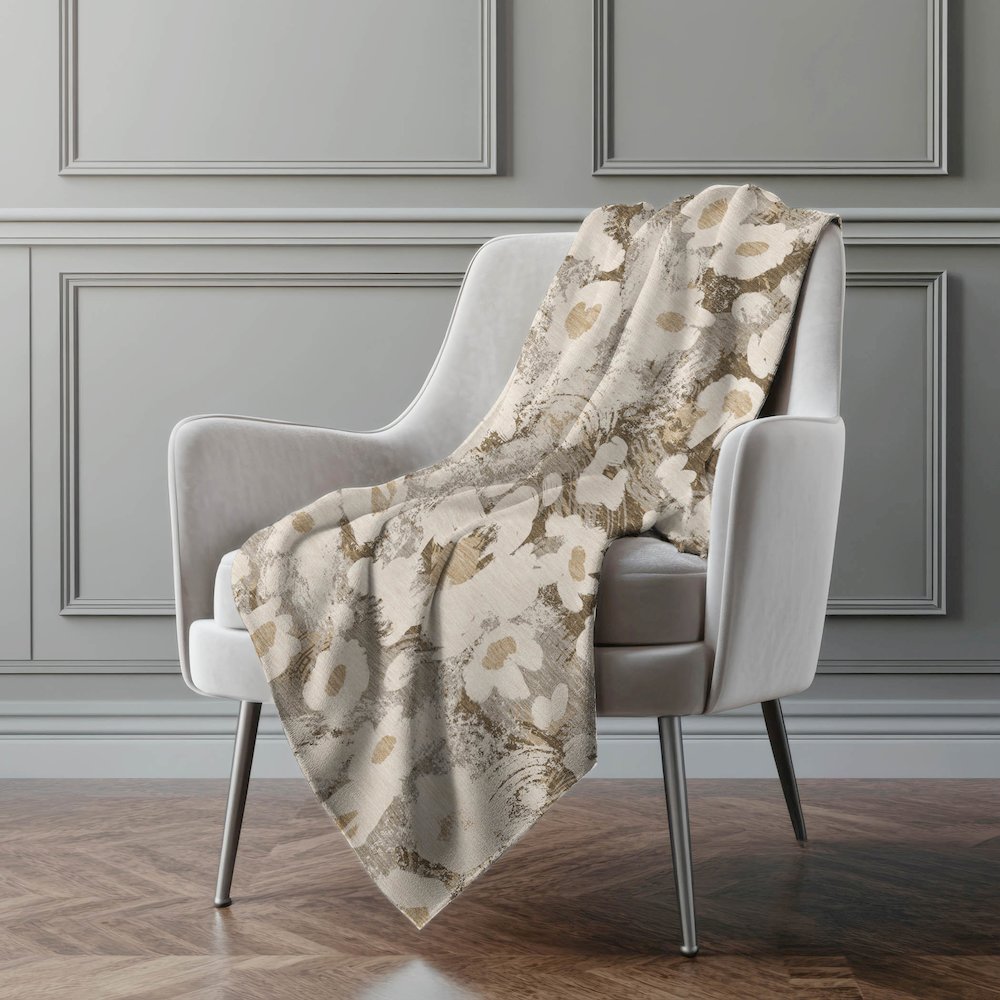 Premium Machine Washable ASB538 Khaki 50" x 70" Sherpa Throw Blanket. Picture 4